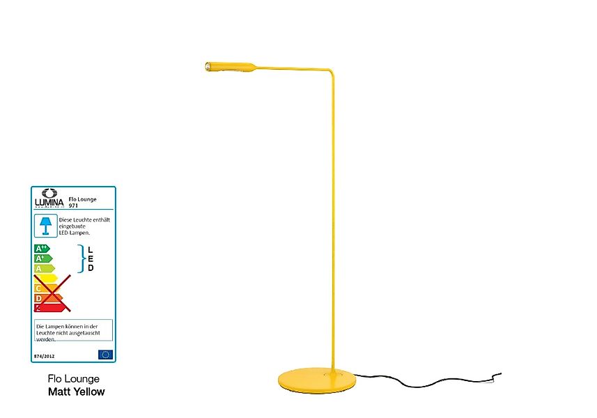 FLO Lounge Stehlampe gelb günstig online kaufen