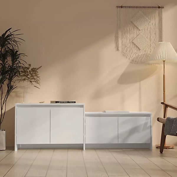 vidaXL TV-Schrank TV-Schrank Hochglanz-Weiß 146,5x35x50 cm günstig online kaufen