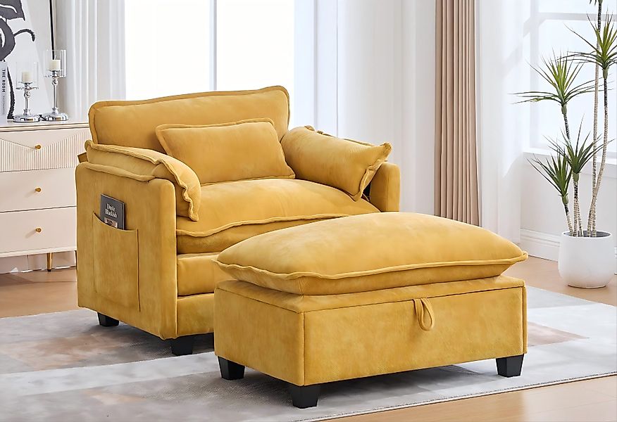 LVHOM XXL-Sessel Großer Samtsessel Set mit günstig online kaufen