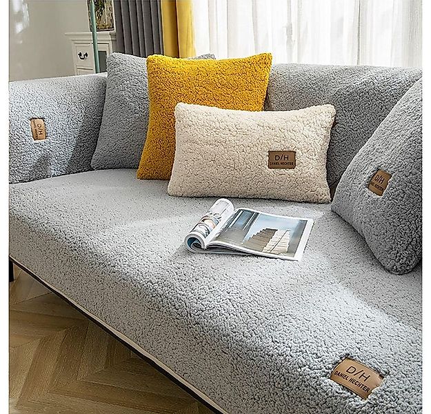 NUODWELL Sofahusse Sofa Abdeckung Kissen Winter rutschfest Hussen-Set günstig online kaufen