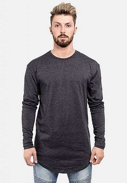 Blackskies T-Shirt Side Zip Langarm Longshirt T-Shirt Charcoal Small günstig online kaufen