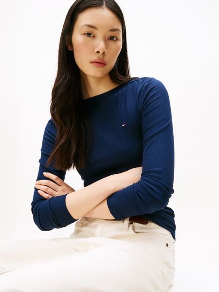 Tommy Hilfiger Langarmshirt SLIM 5X2 RIB günstig online kaufen