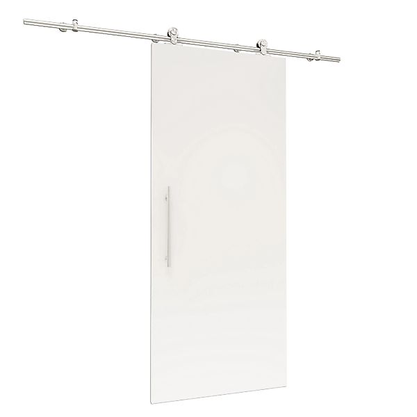 inova Holzschiebetür 775 x 2065 mm Komplettset Weiß mit Offener Laufschiene günstig online kaufen