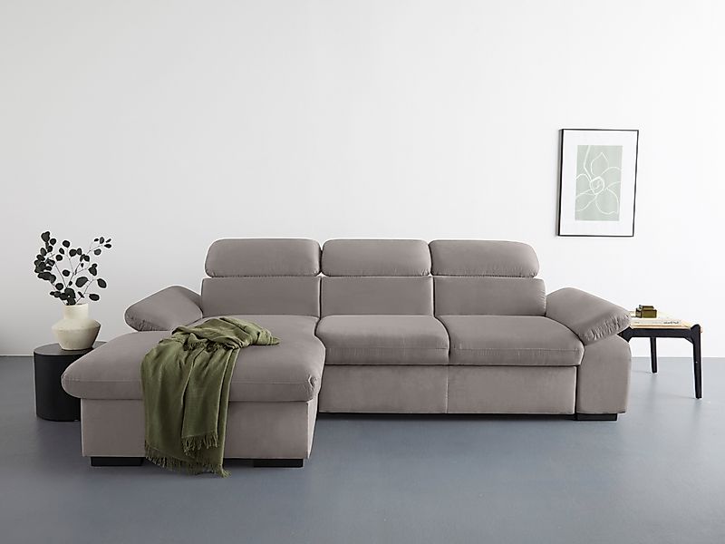 COTTA Ecksofa "Lola L-Form mit Kopfteilfunktion & Hocker" wahlweise mit Bet günstig online kaufen