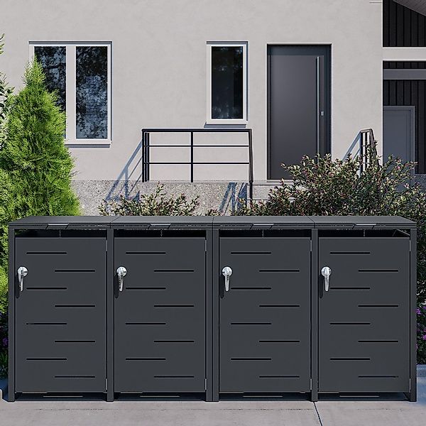 STEELSØN Mülltonnenbox Diorus 240L, abschließbar (Anthrazit, günstig online kaufen