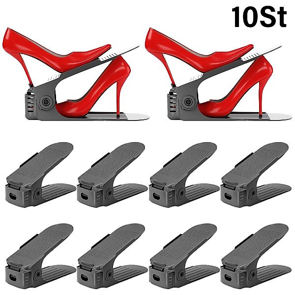 ZEUOPQ Schuhregal Einstellbare Schuhregale PP Doppellagig günstig online kaufen
