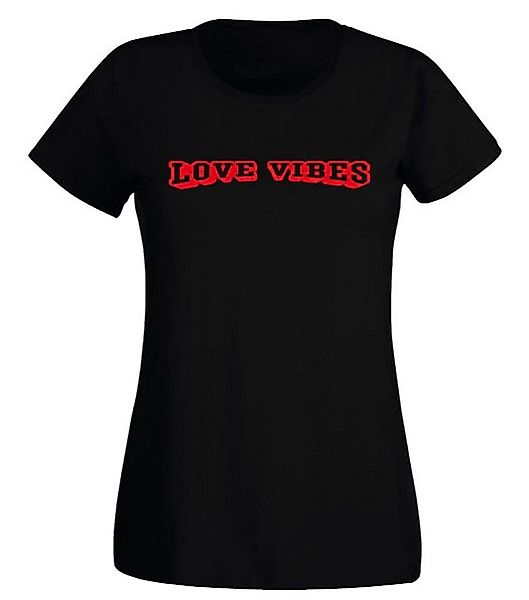 G-graphics T-Shirt Damen T-Shirt - Love Vibes Slim-fit, mit trendigem Front günstig online kaufen