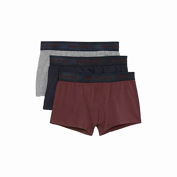 Marc O Polo Herren Boxer Shorts, 3er Pack - Trunks, Cotton Stretch Grau/Bla günstig online kaufen