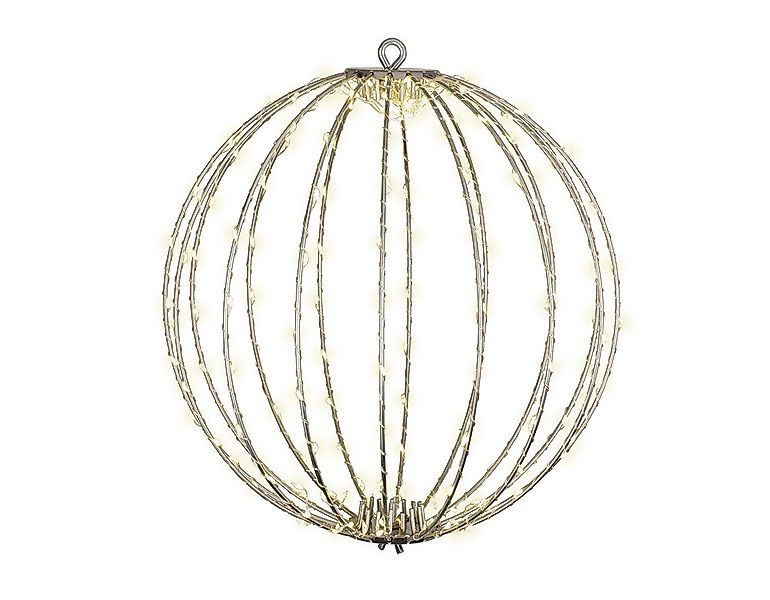 Leuchtkugel Weihnachten zum Hängen LED Kugel Metall Warmweiß Stecker Timer günstig online kaufen