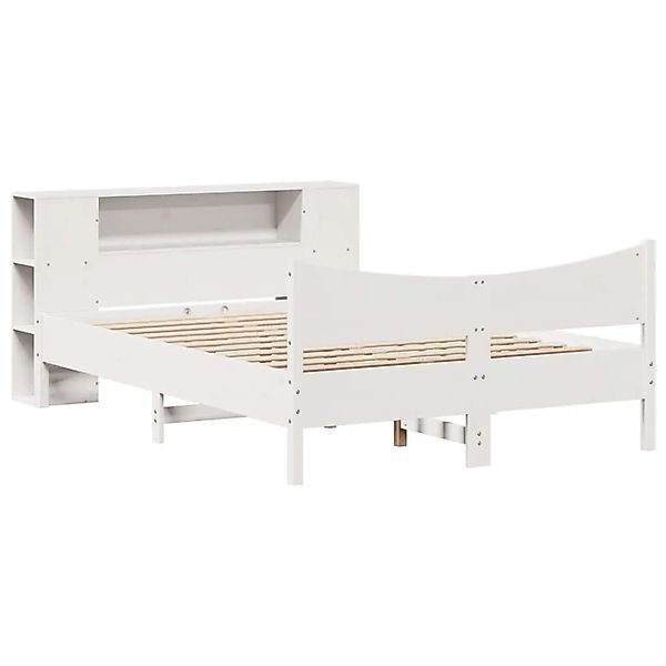 vidaXL Massivholzbett ohne Matratze Weiß 140x200 cm Kiefernholz 3323300 günstig online kaufen