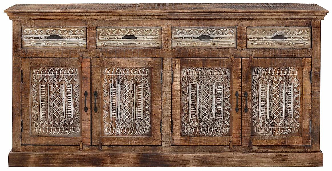 Home affaire Sideboard "Maneesh", Kommode aus massivem Mangoholz, viele Sta günstig online kaufen