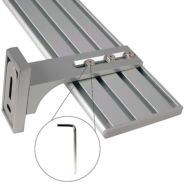 Bestlivings Gardinenschiene, 3-läufig, Fixmaß, Aluminium, verschraubte günstig online kaufen