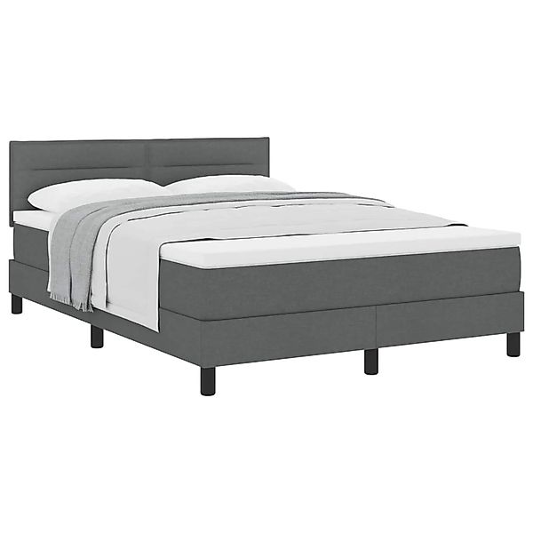 vidaXL Boxspringbett mit Matratze Dunkelgrau 160 x 200 cm Stoff 3338623 günstig online kaufen