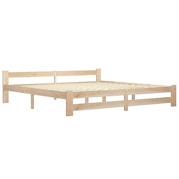 vidaXL Bettgestell Massivholzbett Honigbraun Kiefer 200x200 cm Doppelbett B günstig online kaufen