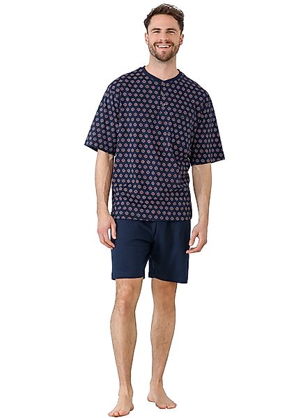 Hajo Pyjama Herren-Shorty Single-Jersey gemustert günstig online kaufen