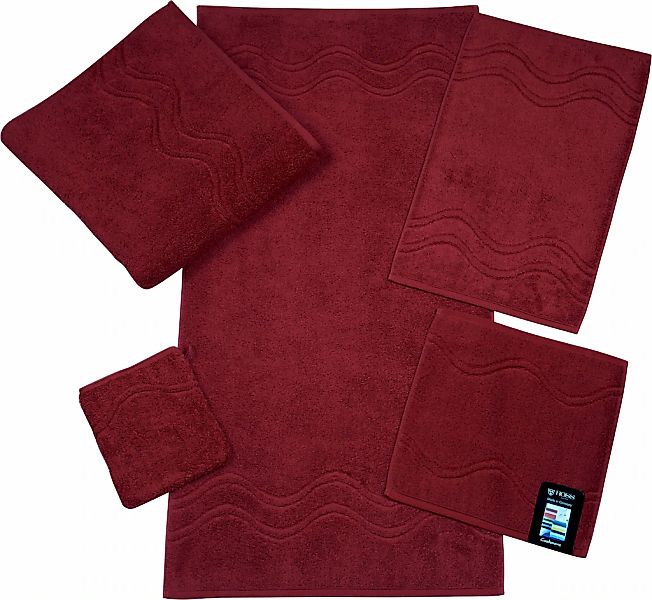 ROSS Waschhandschuh "Cashmere feeling" mit Wellen-Bordüre günstig online kaufen