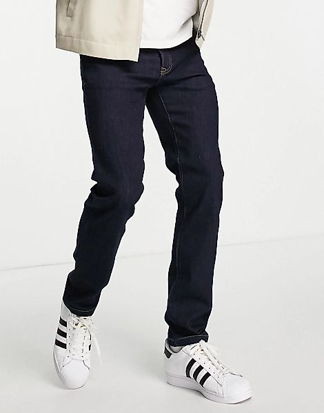 Topman – Jeans mit schmalem Schnitt in Rohfärbung-Blau günstig online kaufen