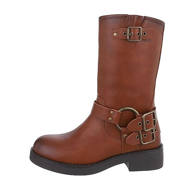 Ital-Design Damen Bikerschuhe Biker Westernstiefel (85276003) Blockabsatz F günstig online kaufen