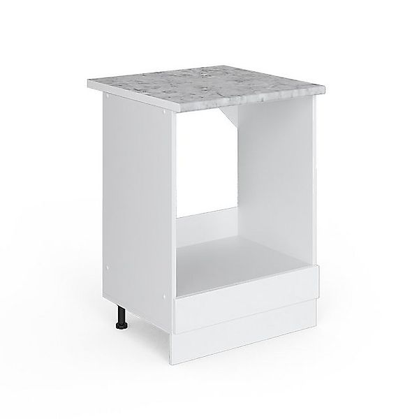 Vicco Herdumbauschrank R-Line Herdschrank Weiß Hochglanz/Weiß 60 cm AP Marm günstig online kaufen