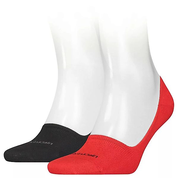 Calvin Klein Footie Mid Cut Socken 2 Paare EU 39-42 Red günstig online kaufen