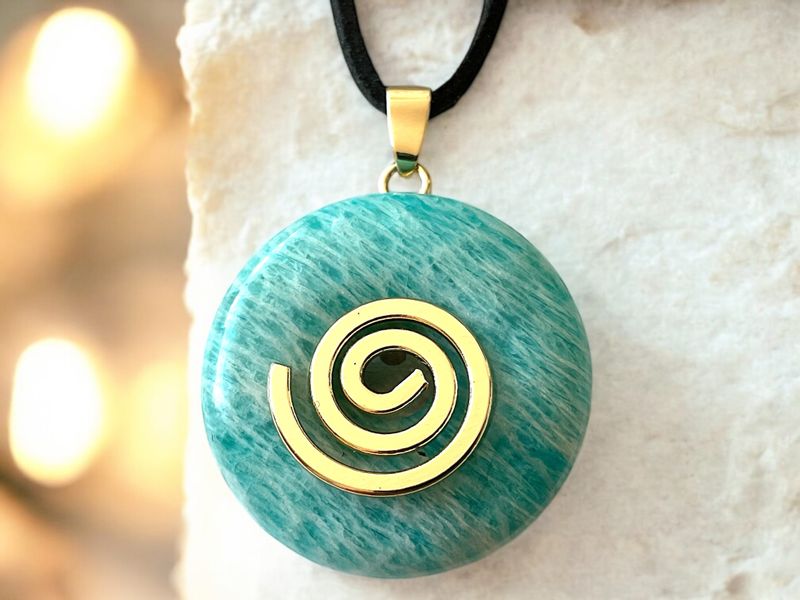 Steinfixx® Lange Kette echter Edelsteindonut 30 günstig online kaufen