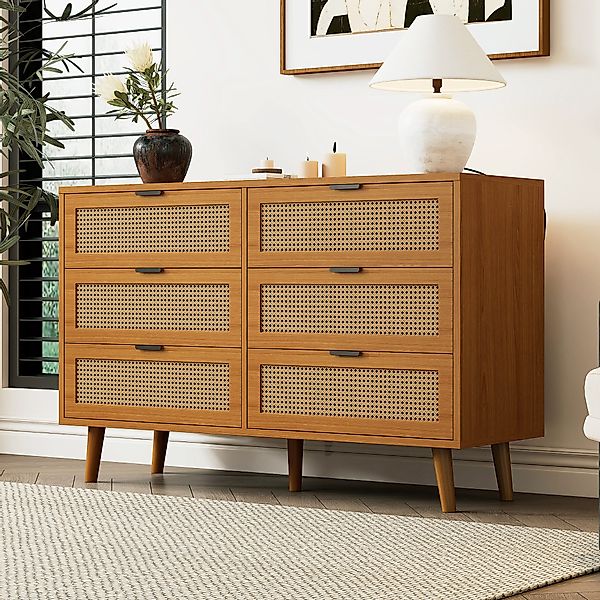 Furnishings Home Sideboard Schrank Kredenz Rattan günstig online kaufen