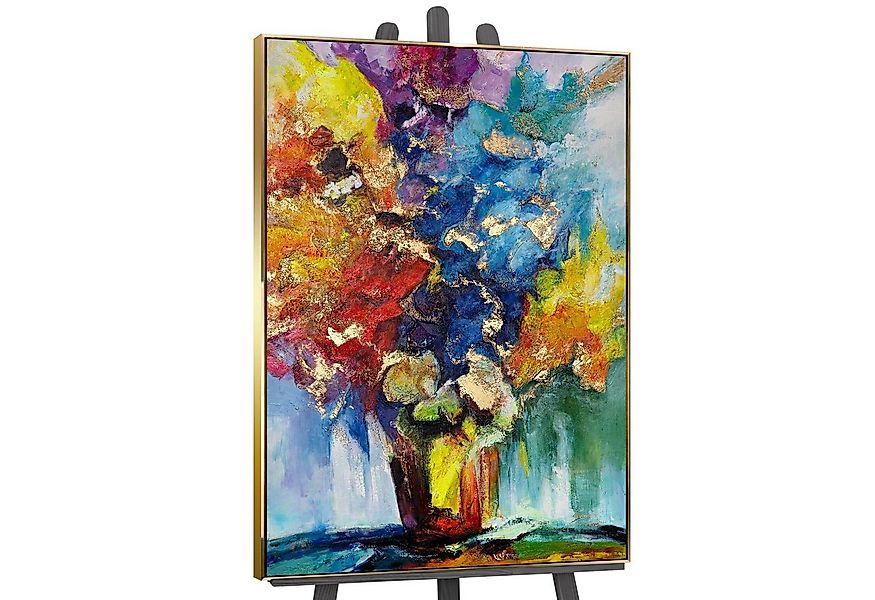 YS-Art Gemälde Sonnenblumenstrauß, Blumen, Blumen in einer Vase in bunten F günstig online kaufen