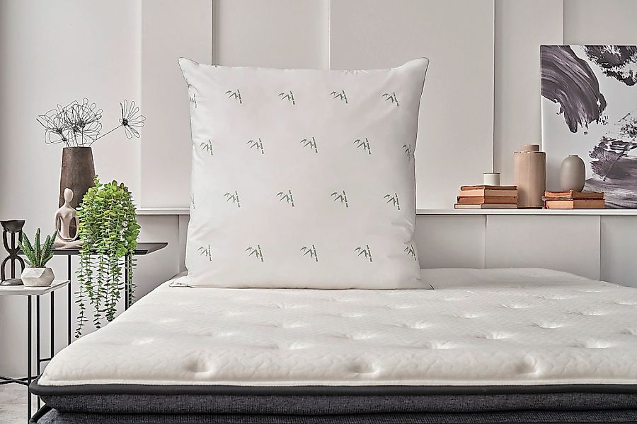 Yatas Bedding Naturfaserkissen "Bambus Majestät, Kopfkissen 40x80, 80x80 cm günstig online kaufen