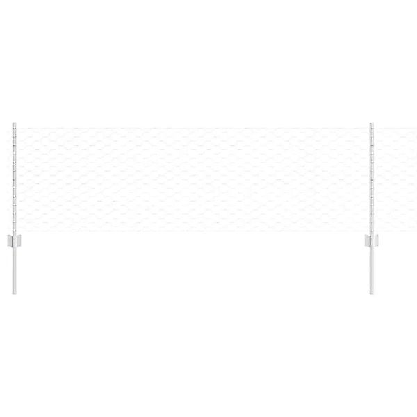 vidaXL Zaun mit Pfosten Silber 0,6 x 10 m Stahl 3336957 günstig online kaufen