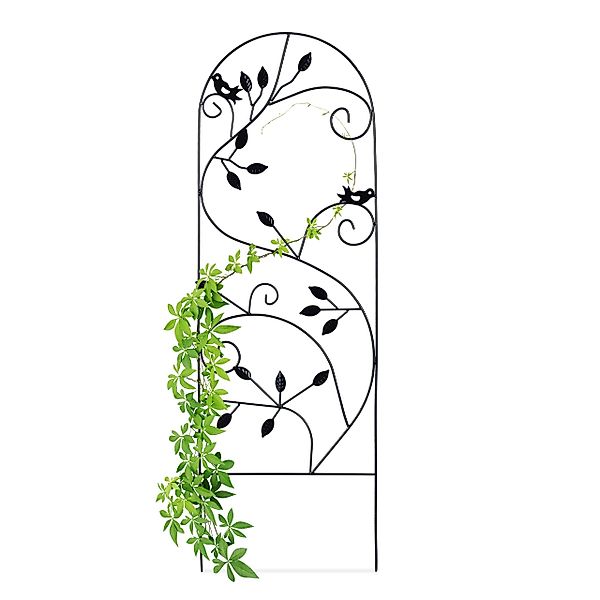 relaxdays Rankgitter Vogel, Schwarz günstig online kaufen