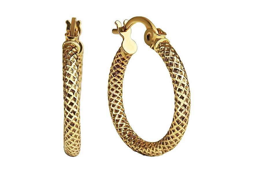 CELESTA Paar Creolen 375 Gold strukturiert günstig online kaufen