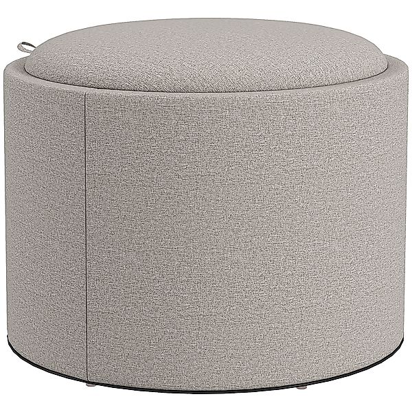 HOMCOM Sitzhocker mit Stauraum, Runder Hocker mit Klappdeckel Couchtisch, 5 günstig online kaufen