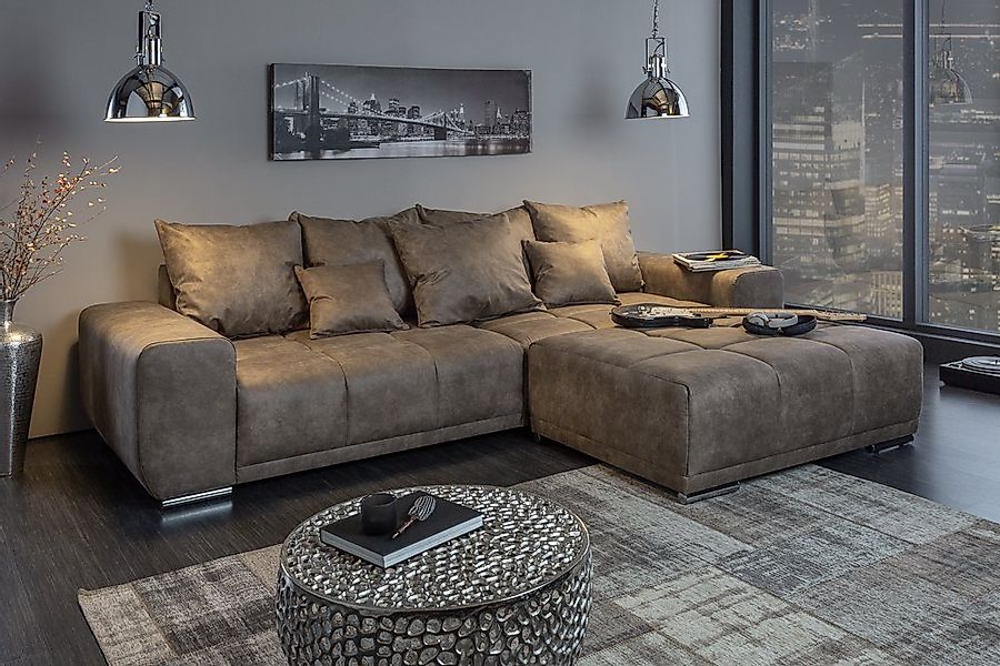 riess-ambiente Big-Sofa ELEGANCIA 285cm taupe, Einzelartikel günstig online kaufen