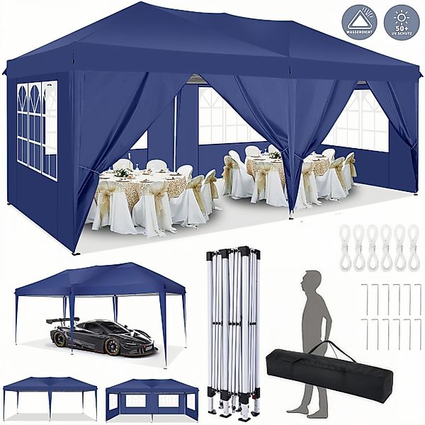 LUCKZON Pavillon 3x6m, Faltbar Pavillon Wasserdicht, günstig online kaufen