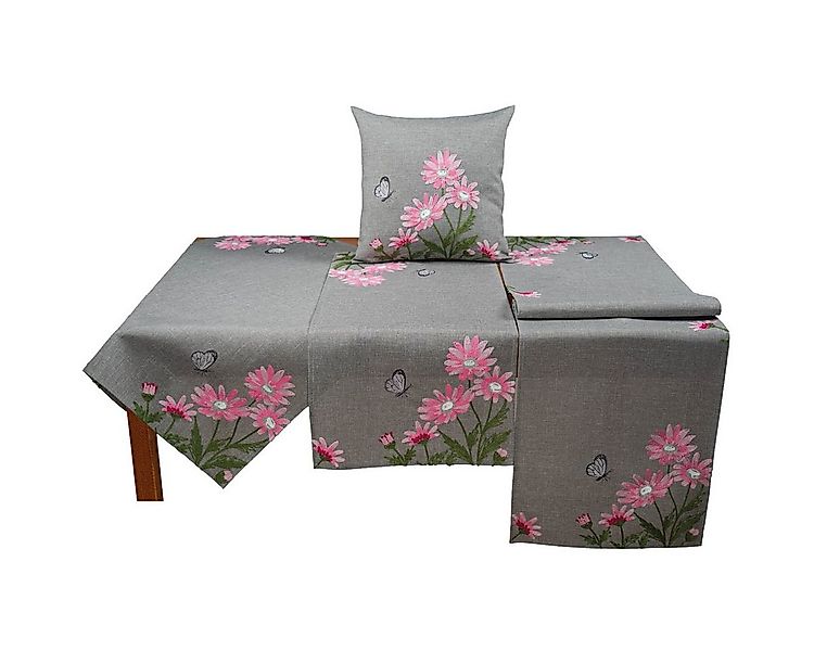 matches21 HOME & HOBBY Tischdecke Tischläufer DAVINA Blumen Stick Schmetter günstig online kaufen