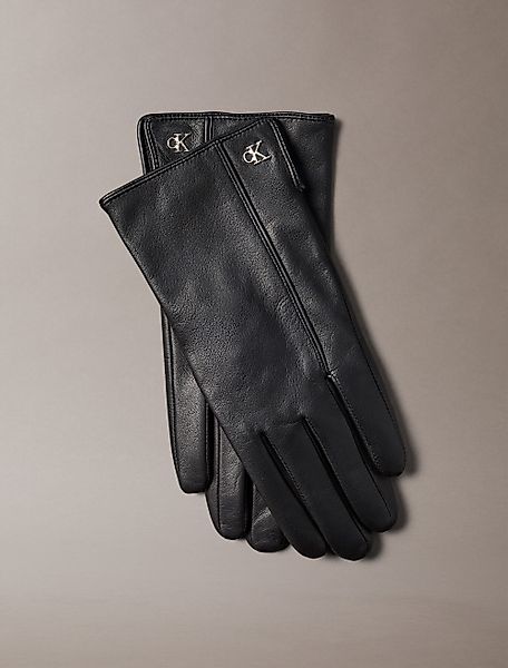 Calvin Klein Lederhandschuhe METAL CK LEATHER günstig online kaufen