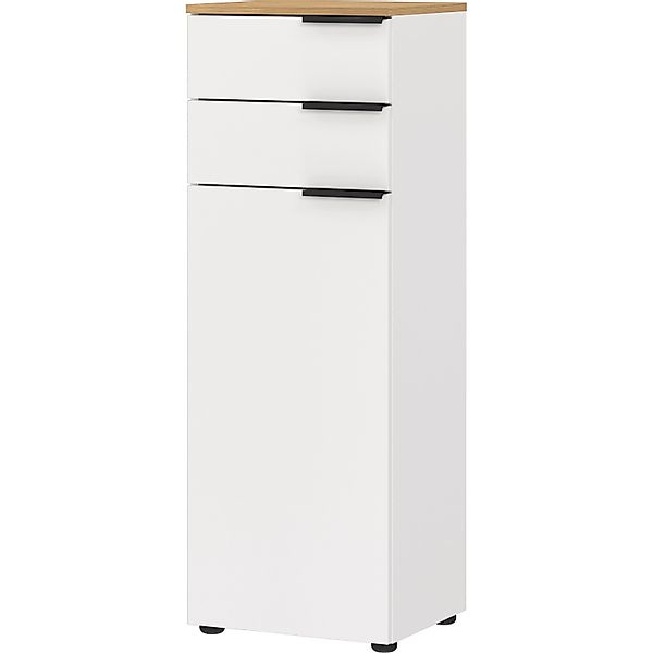 Germania Schrank 6006-633 Weiß-Eiche 39 cm x 111 cm x 34 cm FSC® günstig online kaufen