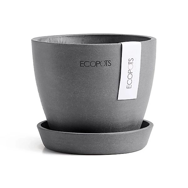Ecopots Pflanztopf Antwerp Mini Grau 11,5 cm x 10,1 cm günstig online kaufen