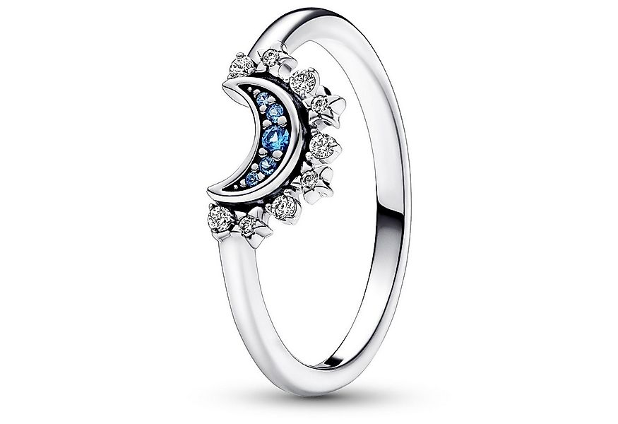 Pandora Silberring Damen-Ring Himmlischer Blau Funkelnder Mond günstig online kaufen