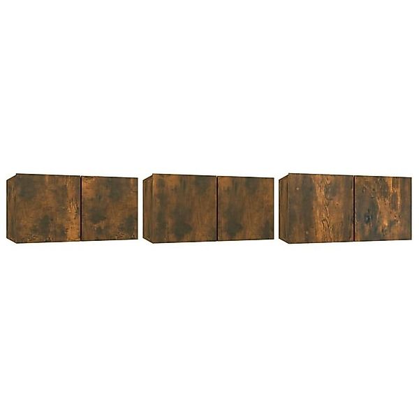 furnicato TV-Schrank TV-Wandschränke 3 Stk. Räuchereiche 60x30x30 cm (1-St) günstig online kaufen