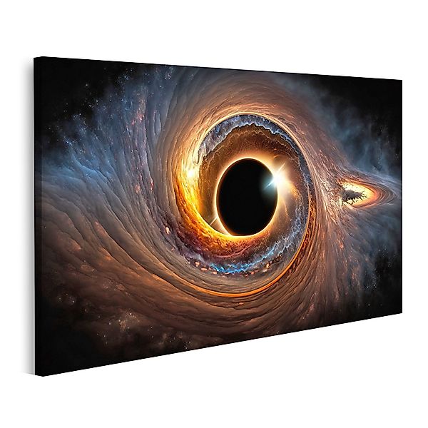 islandburner Leinwandbild Schwarzes Loch Universum Wurmloch günstig online kaufen