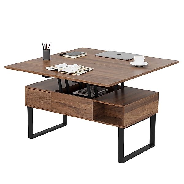 VOWNER Couchtisch 3-in-1-Multifunktions-Wohnzimmertisch, Höhenverstellbar, günstig online kaufen