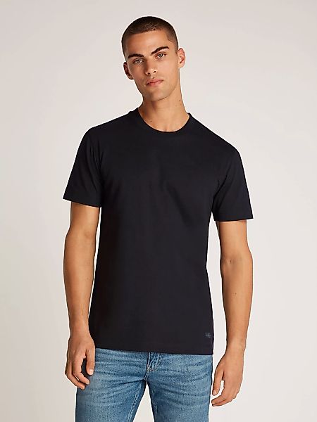 Calvin Klein Jeans Rundhalsshirt "WOVEN LABEL REGULAR TEE", Logostickerei günstig online kaufen