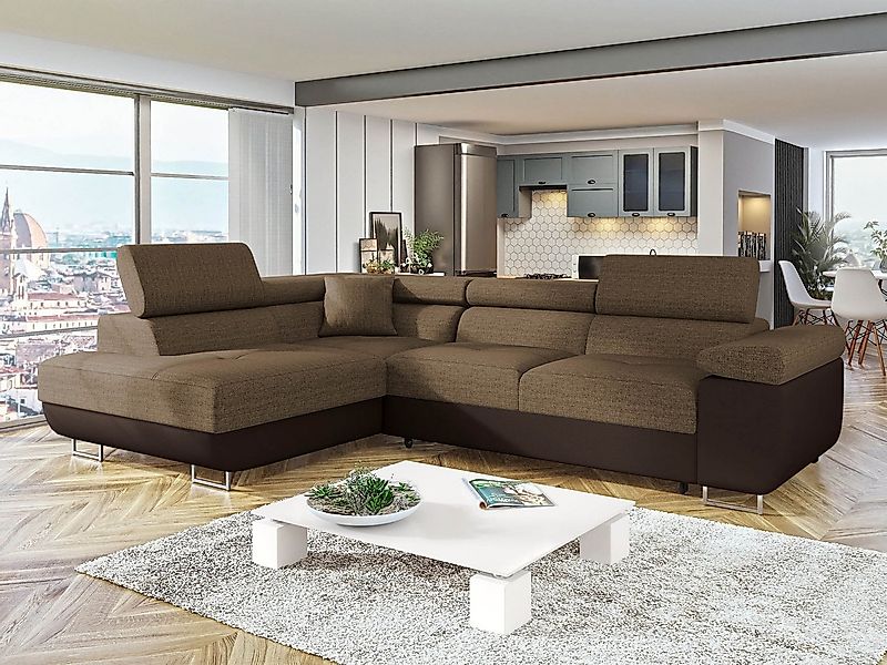 MIRJAN24 Ecksofa Torezio, mit Bettkasten und Schlaffunktion, Einstellbare K günstig online kaufen