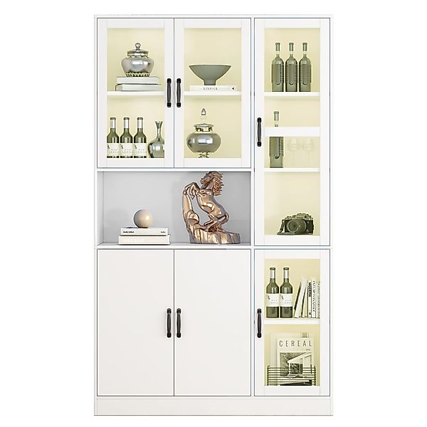 BlingBin Vitrine Hochschrank Standvitrine mit LED-Licht, günstig online kaufen