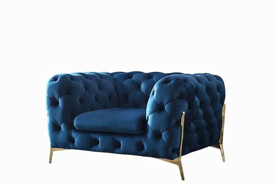 Xlmoebel Sofa Neu Chesterfield Einzelsitzer aus Leder und Stoff für das Woh günstig online kaufen