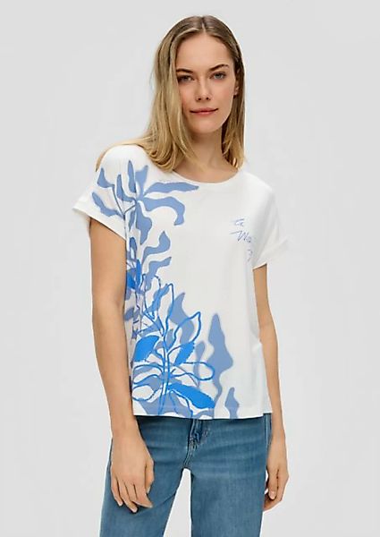 s.Oliver Print-Shirt mit großem Floral-Print günstig online kaufen