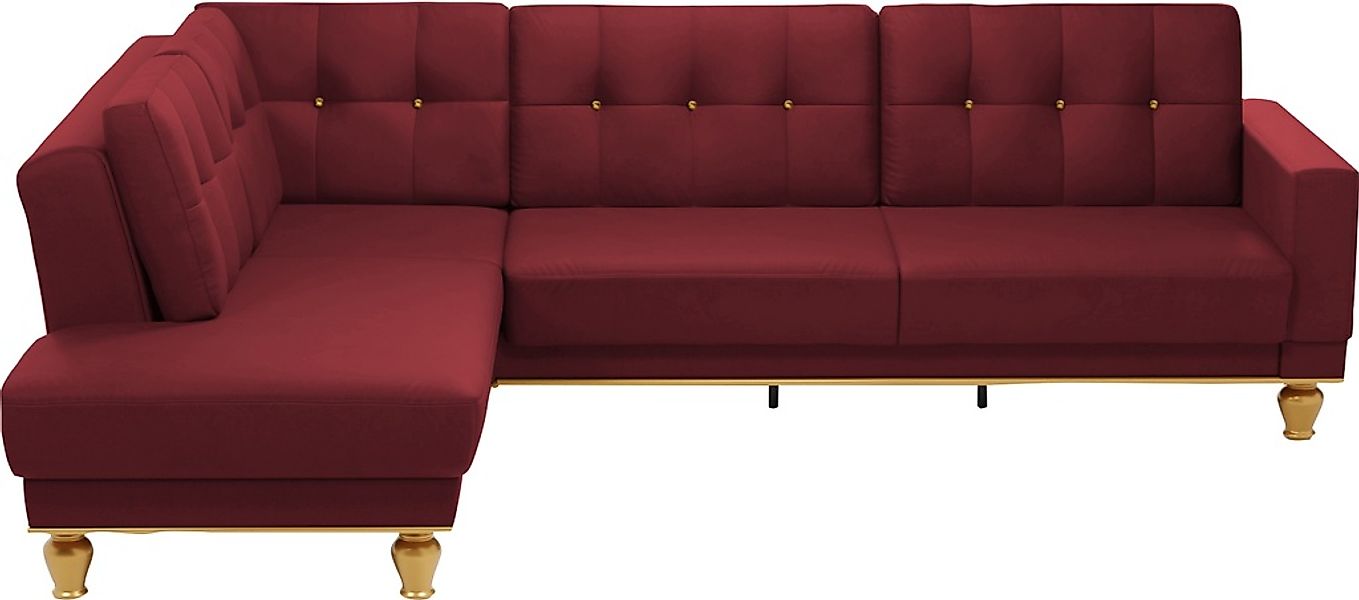 sit&more Ecksofa »Orient 5 L-Form«, mit Strass-Stein, wahlweise mit Bettfun günstig online kaufen
