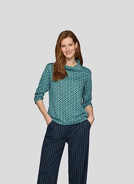 Rabe 3/4-Arm-Shirt mit geschlitztem Rollkragen und günstig online kaufen