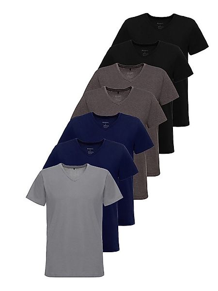 Tazzio T-Shirt E107 (Packung, 7-tlg., 7er-Pack) Herren Basic V-Ausschnitt günstig online kaufen